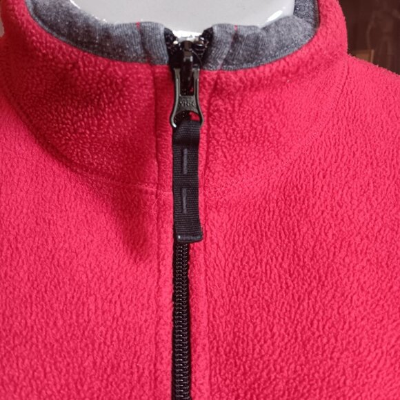 Old Navy Men's Jacket 1/4-Zip Fleece Pullover Shirt Red Sweater Jacket - Picture 4 of 6